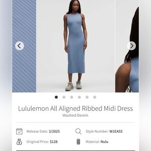 Lululemon Align Ribbed Midi Dress 14 Nwt